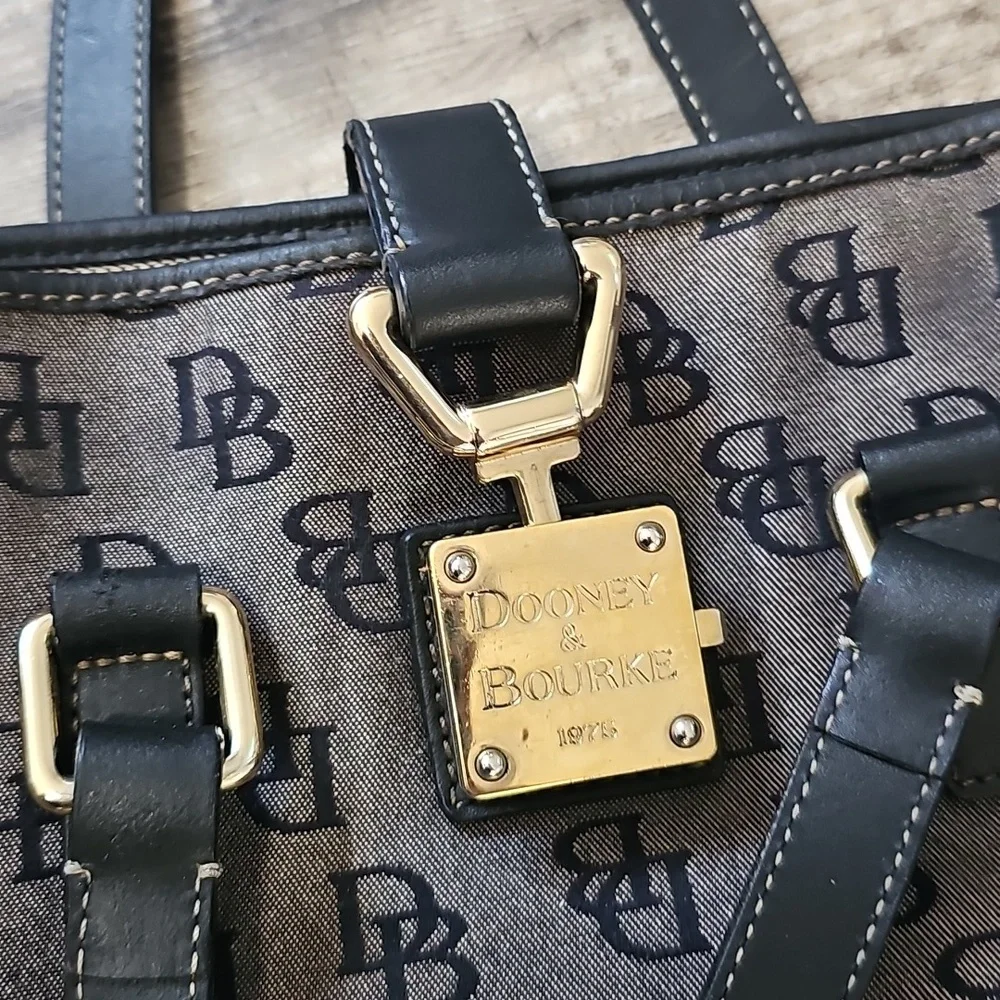 Dooney & Bourke Monogram Black and Gray Shoulder Bag